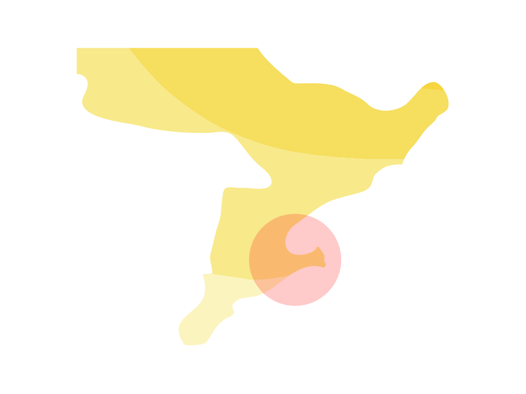 A graphic representation of Sourthern Ontario in yellow with a red circle highlighting our coverage area